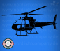 Preview: nc9_Luftfahrt-Cookies Hubschrauber Aufkleber AS 350 /nc9